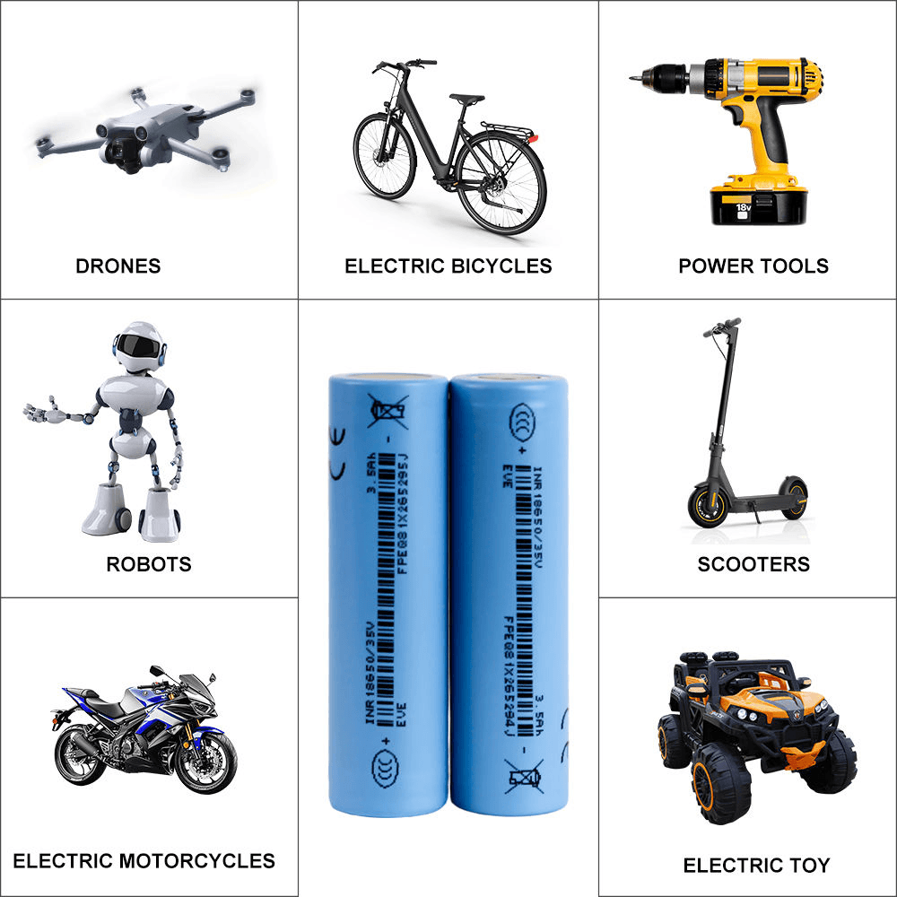 EU-Lagerbestand EVE 50pl 21700 3,6 V 5000 mAh Lithium-Ionen-Akku, max. 180 A, 36 C, hohe Entladerate, EVE 50pl Akkuzelle für E-Bike und Roller