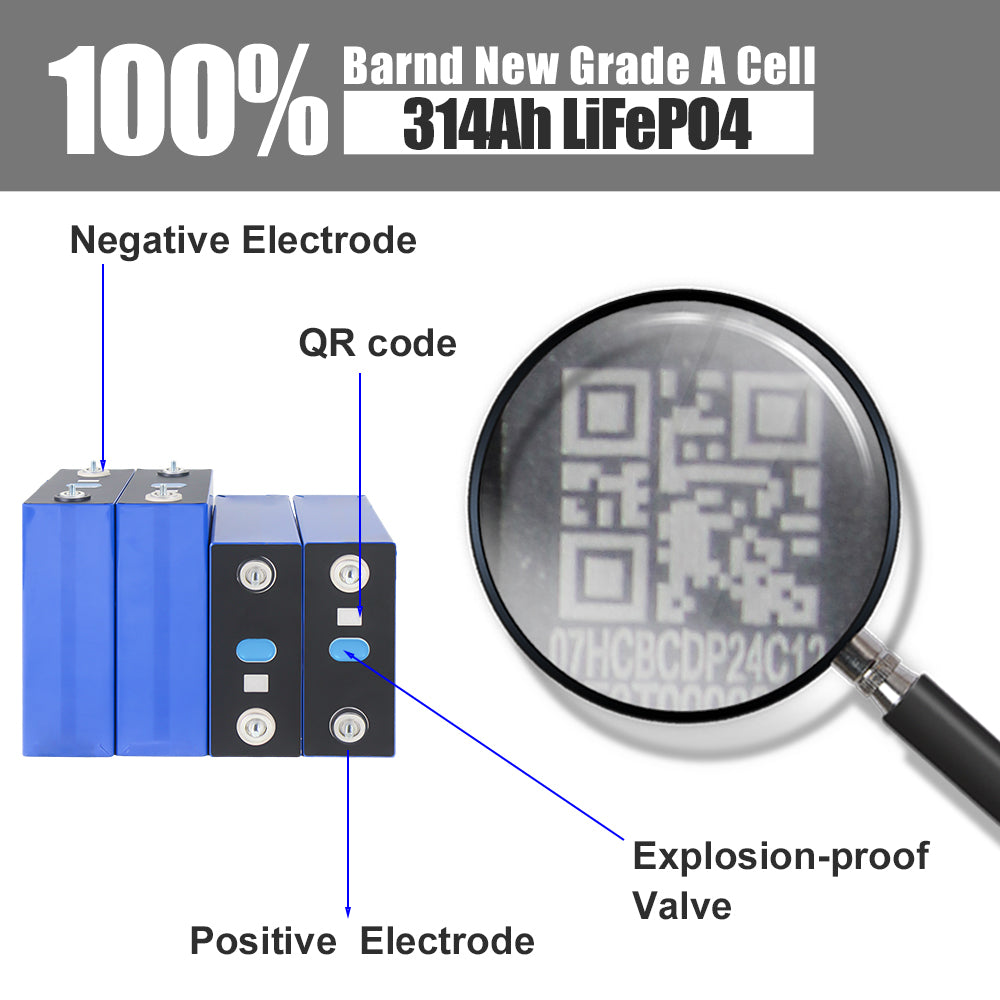 EU Stock 3.2v LF314Ah lifepo4 battery Grade A high capacity lifepo4 cells For solar system Solar storage