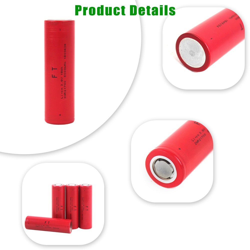 EU Stock EVE 50pl 21700 3.6v 5000mah Lithium-ion Battery MAX 180A 36C High Discharge eve 50pl Akku Cell for E-Bike Scooter