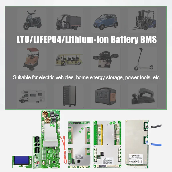 JBD Smart Bluetooth BMS 4S-8S 100A/150A/200A pour batteries lithium-ion LiFePO4 DIY