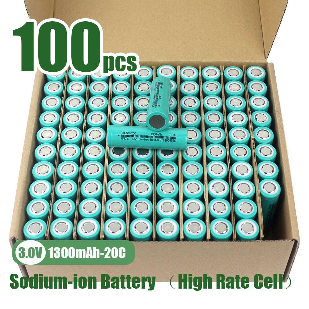 3.0V 1300mAh 20C Sodium Ion 18650 Cell - High Discharge Na-ion Battery