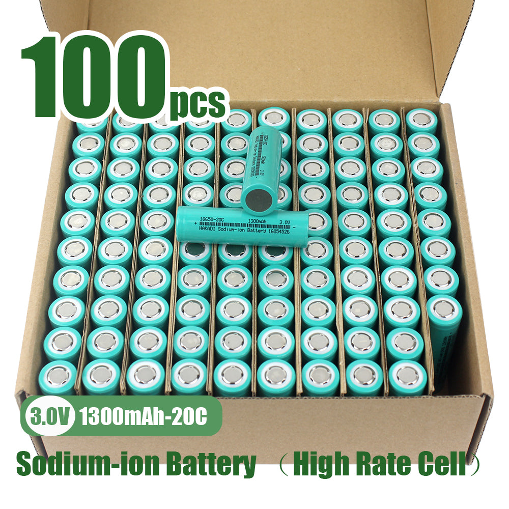 Kostenloser Versand! 18650 Natrium-Ionen-Akku, 3 V, 1300 mAh, 20 C, schnell wiederaufladbar, für DIY-Projekte