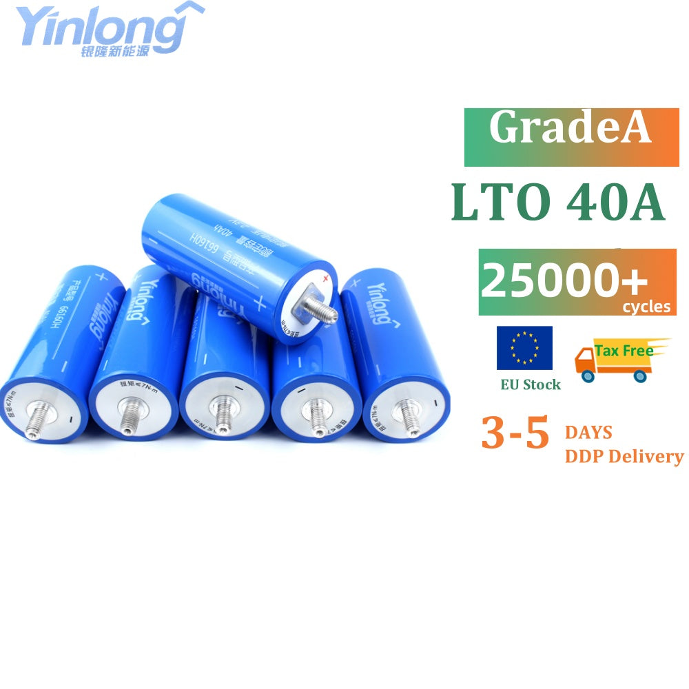 EU stock Yinlong 2.3V 40Ah LTO battery Original 25000+long cycle life LTO battery for Car Audio Power Energy