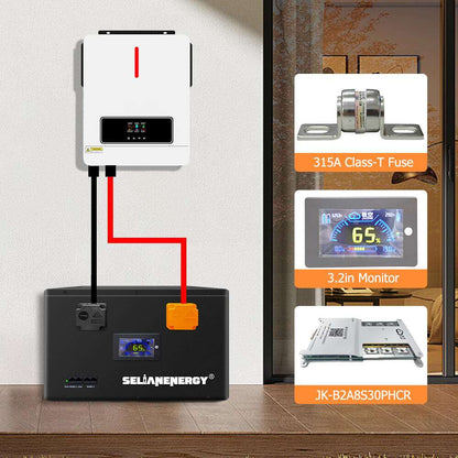 12V solar battery connected to off-grid solar array