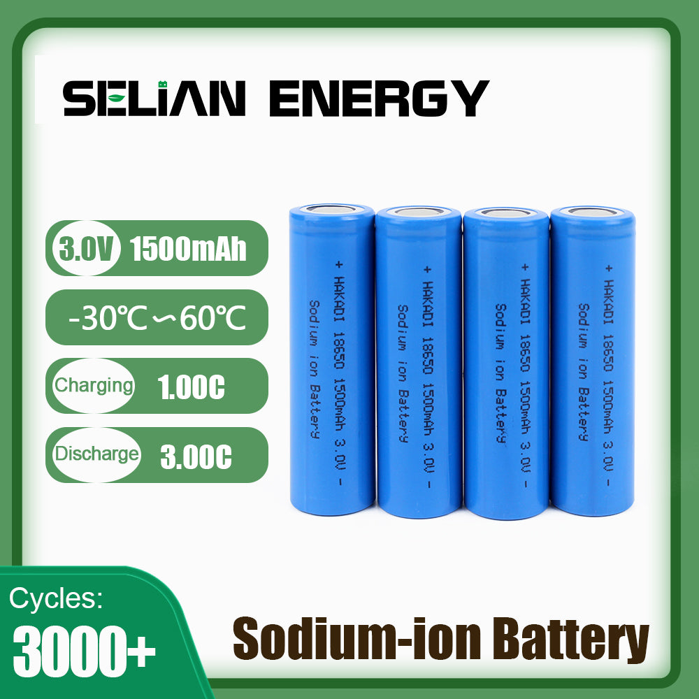 Selian 18650 3V 1500mAh Sodium ion na ion battery for Power Tools Electric Scooters E-Bike12v 48V