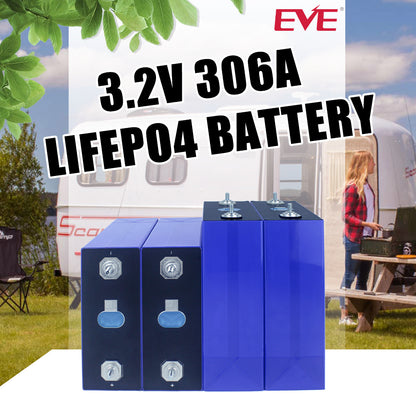 EVE MB30 Lifepo4 Battery 3.2v 306ah Grade A 10000+ deep cycles Lifepo4 Prismatic cells for Energy Storage