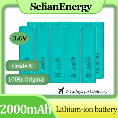 100% original 18650-20R 3.6V 2000mah NMC  Li-ion Battery Rechargeable Cell For special electric OEM/ODM Accept