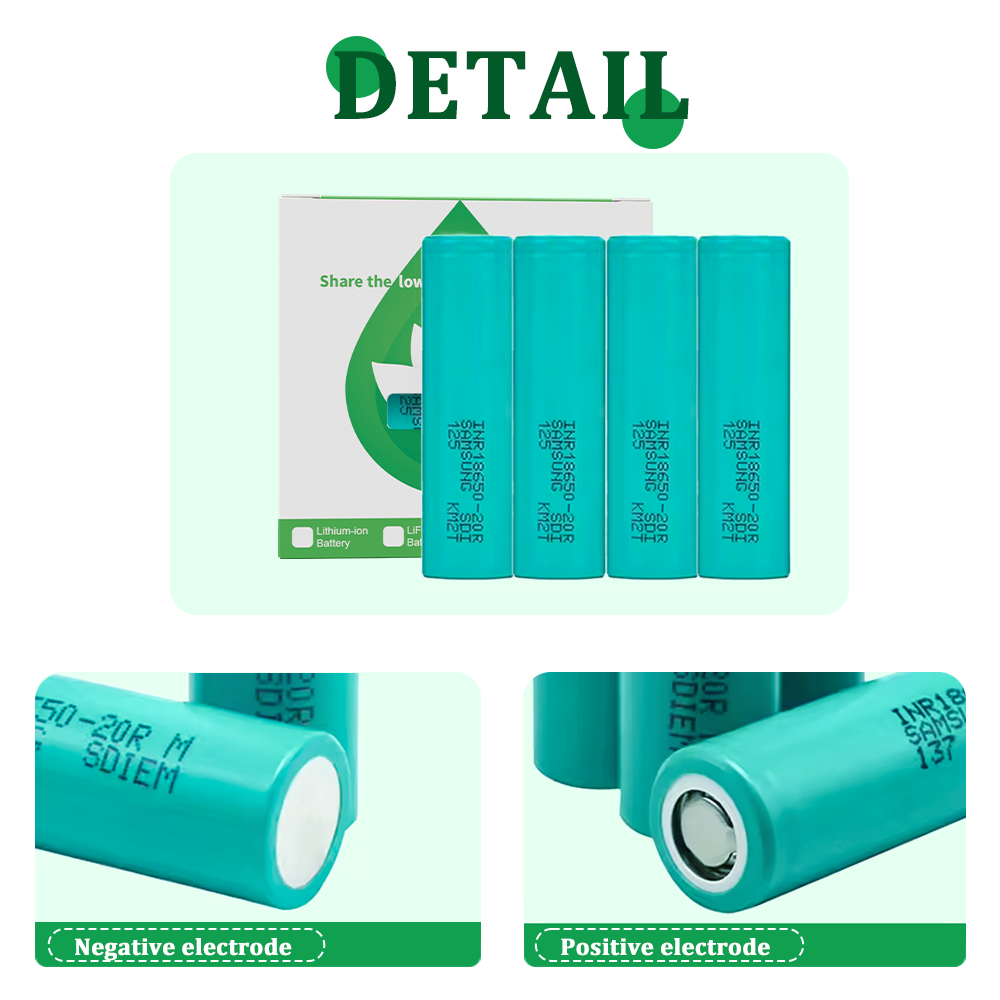 100% original 18650-20R 3.6V 2000mah NMC  Li-ion Battery Rechargeable Cell For special electric OEM/ODM Accept