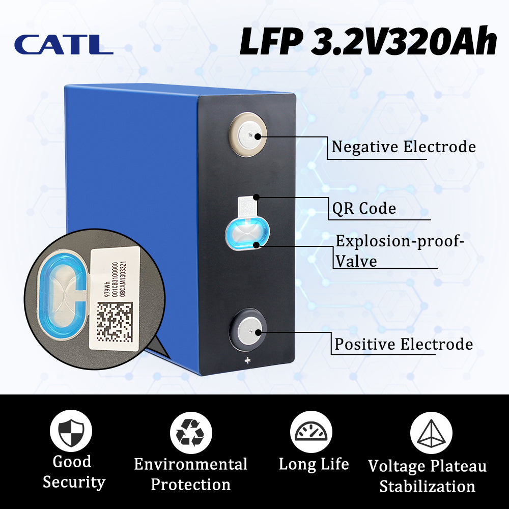 EU STOCK! CATL Lifepo4 Lithium Battery Grade A 3.2V 320ah Original Cell 6000+Cycle life power cells for home storage