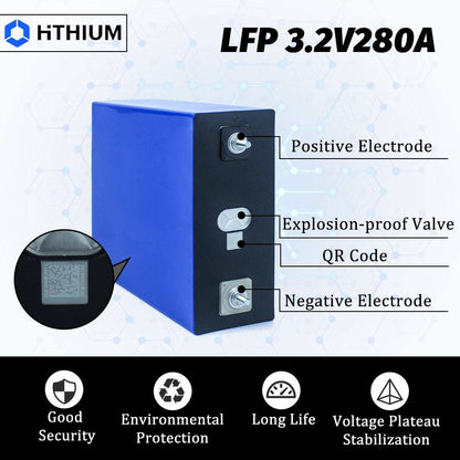 Hithium LFPO4 battery 3.2v 280A Grade A Lithim Phosphate Batteries Lifepo4 DIY Solar Energy System Home