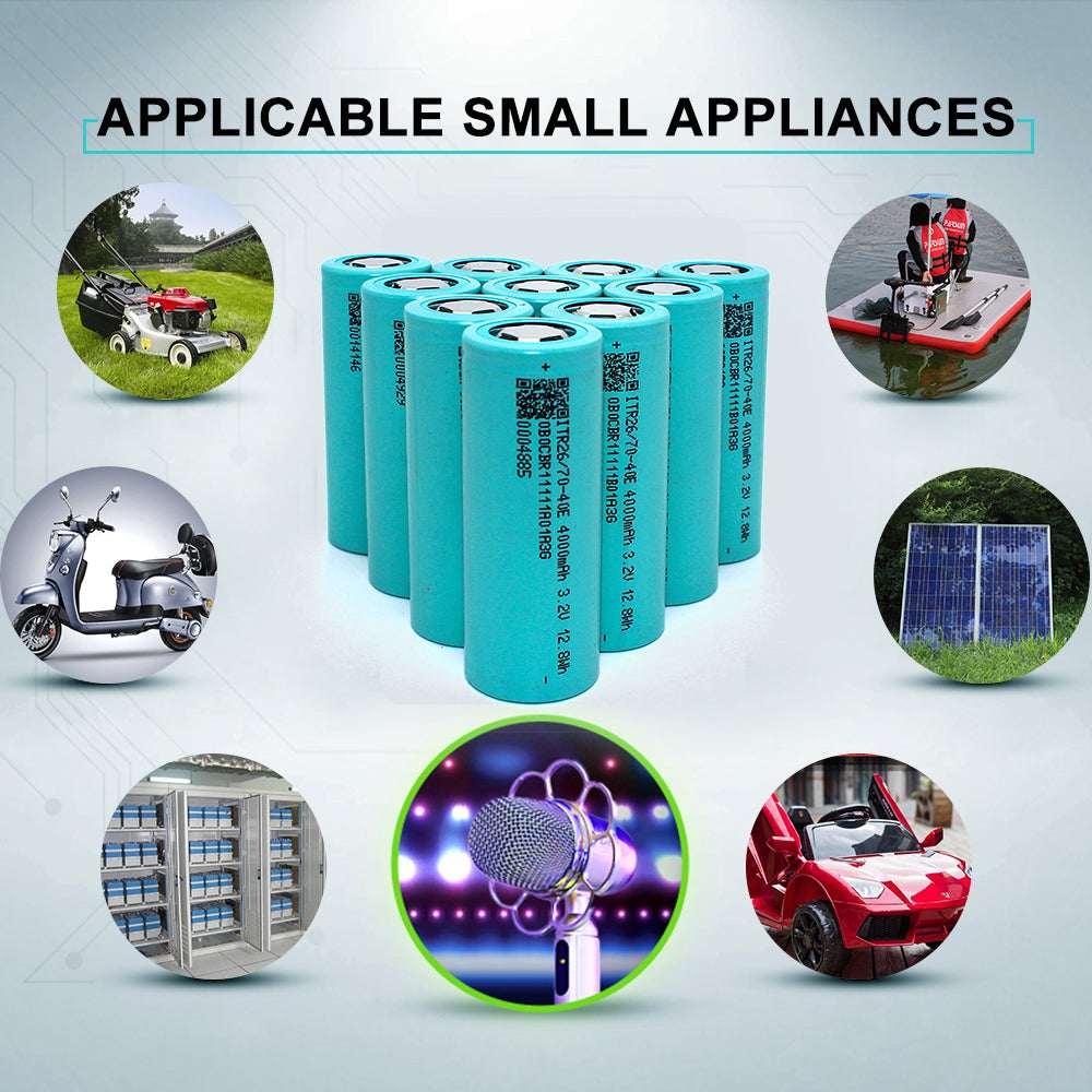 3.2V 4000mAh 26700 LiFePO4 Battery Cell - High Power Cylindrical Cell