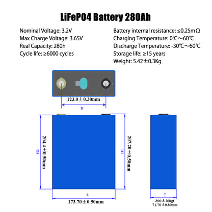 USA stock EVE LF280K lifepo4 Battery 8000+ deep Cycles Rechargeable for home solar storage Rv Ev