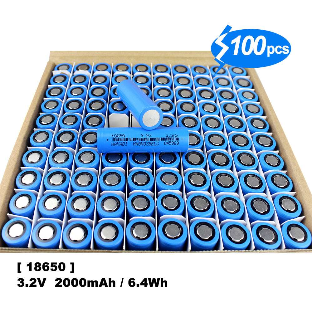 3.2V 2000mAh 18650 LiFePO4 High Capacity High Discharge Cylindrical Battery Cell