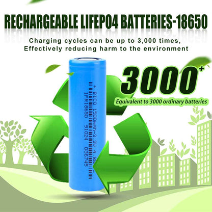 3.2V 1800mah 18650 Lifepo4 battery Rechargeable long cycle life cells