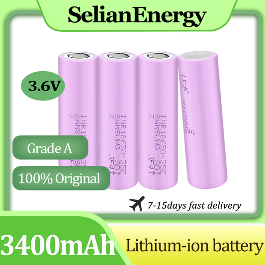 18650-35E Lithium-ion Battery 3.6V 3400mah NMC Rechargeable Battery Cell For Battery Pack LED light OEM