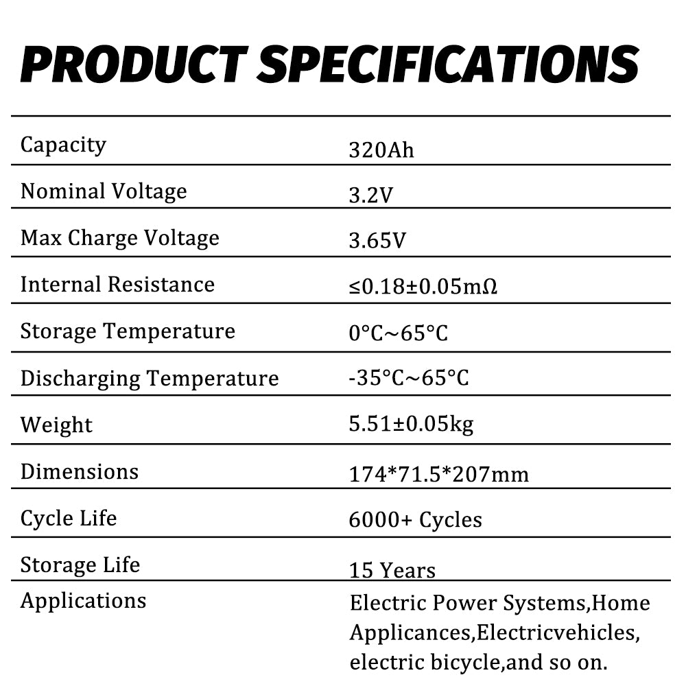 EU STOCK! CATL Lifepo4 Lithium Battery Grade A 3.2V 320ah Original Cell 6000+Cycle life power cells for home storage