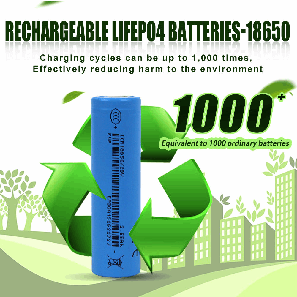 EVE 26V 18650 2550mAh Battery | High Safety Reliable Lithium Ion Power Cell