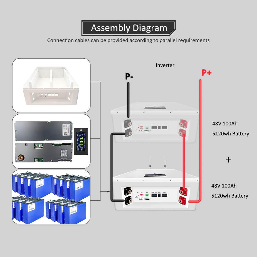 48V 100Ah solar battery assembly diagram