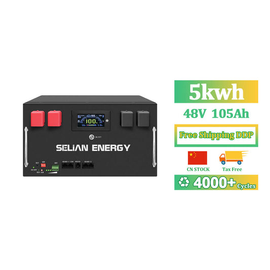 48V 105Ah 5kWh LiFePO4 solar battery for home energy storage