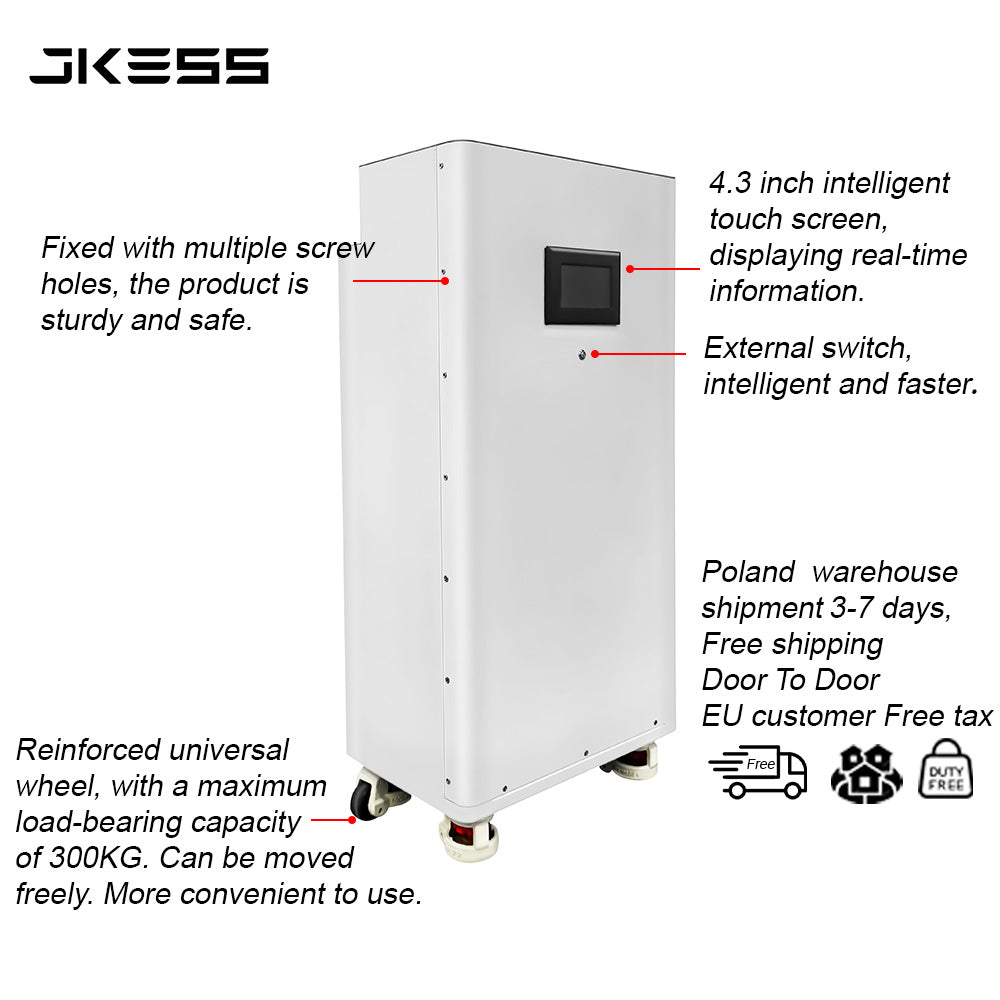 EU Stock JK ESS Lifepo4 Battery Box 48V 16S 200A With JK BMS V19 For 280Ah 314Ah 51.2V 15kWh DIY Home Energy Storage