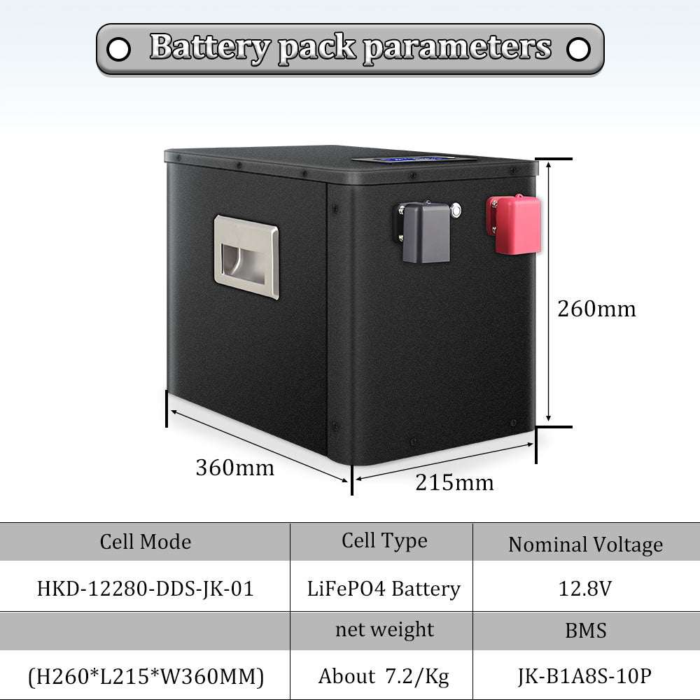 Selian Lifepo4 12V 280Ah DIY Battery Box With JK Smart BMS