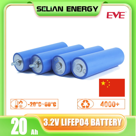 EVE C40 lifepo4 battery Grade A 3.2V 20AH 3C Cylindrical LiFePO4 battery Cell for Batteries pack Ev Rv