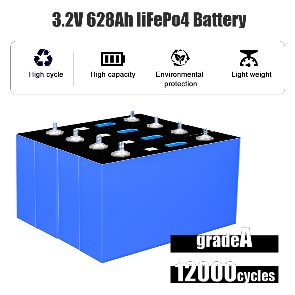 2025 new EVE 560k 3.2v 628ah lifepo4 battery 12000+ cycles high rechargeable cells for home storage