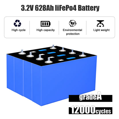 2025 new EVE 560k 3.2v 628ah lifepo4 battery 12000+ cycles high rechargeable cells for home storage