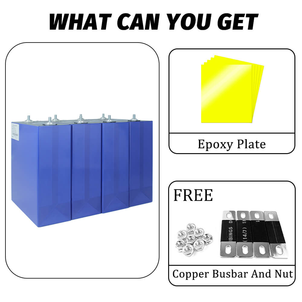 EVE MB31 314Ah LiFePO4 battery cell with busbar and laser-welded terminals