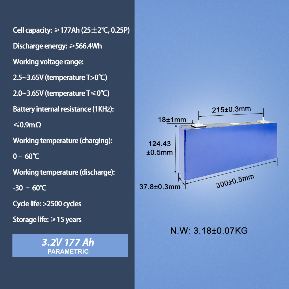 CALB Lifepo4 baterry 177ah Hybrid Powerwall 3.2V Lifepo4 177ah lifepo4 battery cell for Solar storage