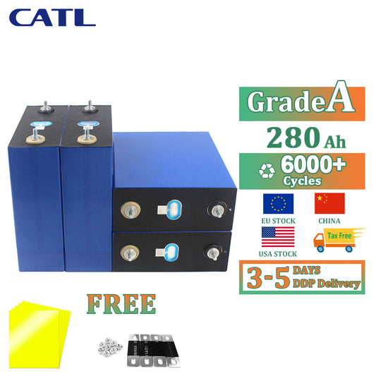 Eu Stock CATL Lifepo4 battery 3.2v 280Ah brade new Grade A power cells For Solar Power System