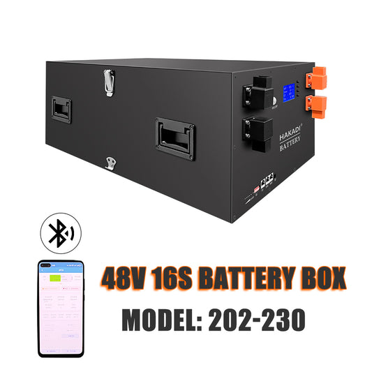 HAKADI EU Stock 48V 16S LiFePo4 Battery diy BOX With Bluetooth 200A BMS Server Rack Tax-free for EVE280K/304/MB30/MB31