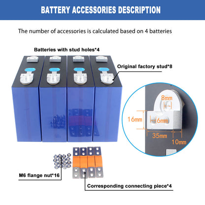 334Ah Battery Cell Dual-Hole Terminal for DIY Battery Packs