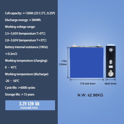 HIGEE LF280A 3.2V 6000+ Cycles LFP Battery Cell Prismatic Rechargeable lithium ion phosphate battery Cells for solar storage