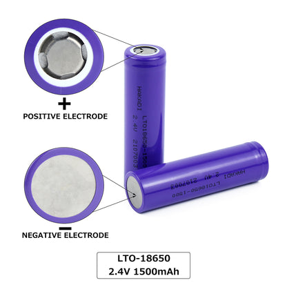 18650 2.4V 1500mAh LTO battery Grade A long life LTO Cell for Power Motor E-bike