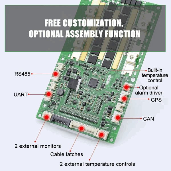 JBD Smart Bluetooth BMS 4S-8S 100A150A 200A current For DIY lithium ion LiFePo4 Battery pack