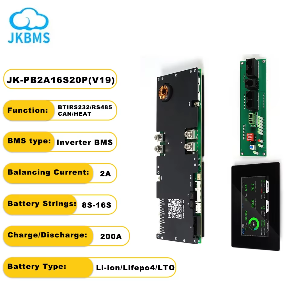 EU Stock JK ESS Lifepo4 Battery Box 48V 16S 200A With JK BMS V19 For 280Ah 314Ah 51.2V 15kWh DIY Home Energy Storage