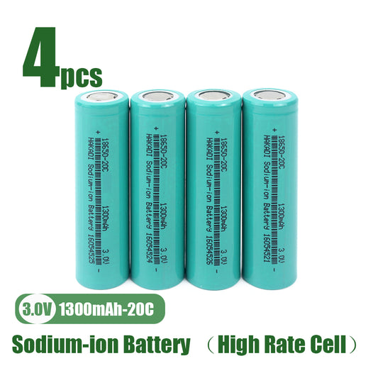 Free shipping! 18650 Sodium Ion battery 3V 1300mah 20c high rechargerable for diy pack