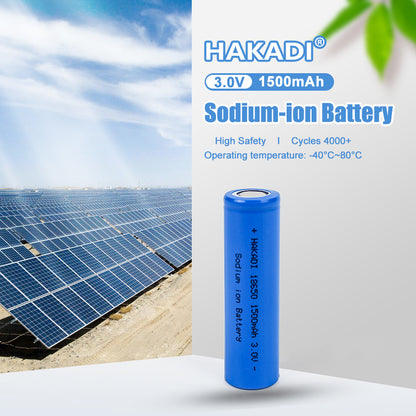 Free shipping! 18650 Sodium Ion battery 3V 1500mah high rechargerable SIB battery for diy pack