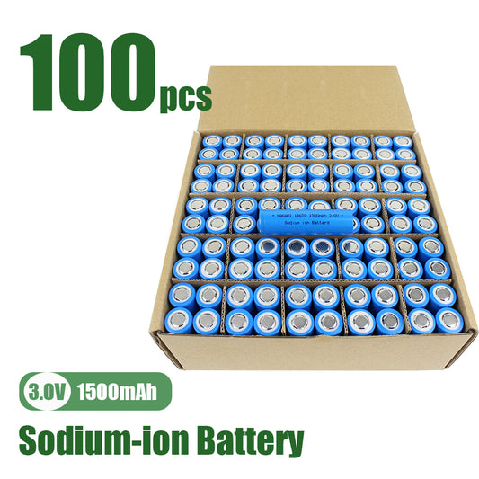 Free shipping! 18650 Sodium Ion battery 3V 1500mah high rechargerable SIB battery for diy pack