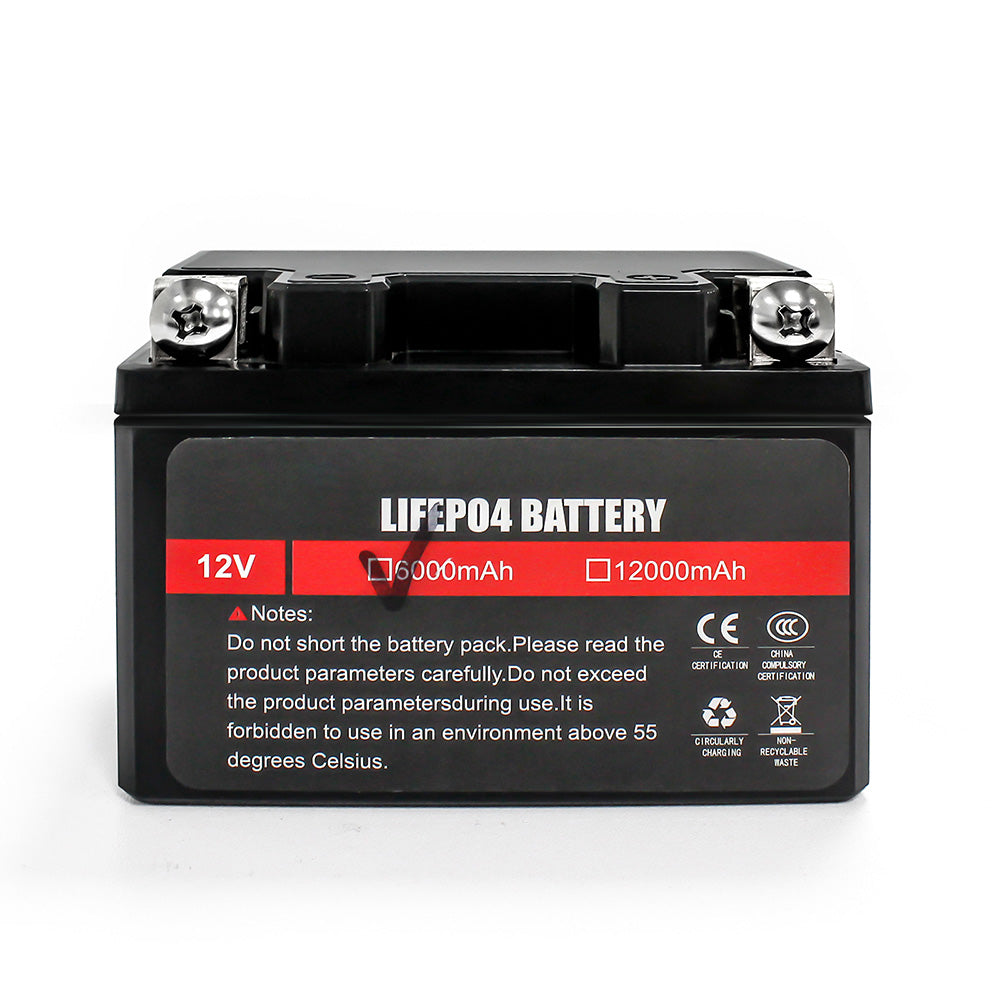 Selian 12V 6A LiFePO4 Rechargeable Deep Cycle Battery Pack For Kid's Car Solar System Fishing