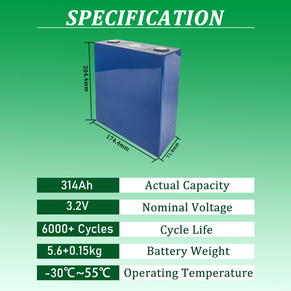 Calb 3.2V Lifepo4 Baterry 314Ah High Rechargeable Calb Lifepo4 Lithium Batteries Cells For Solar Storage System