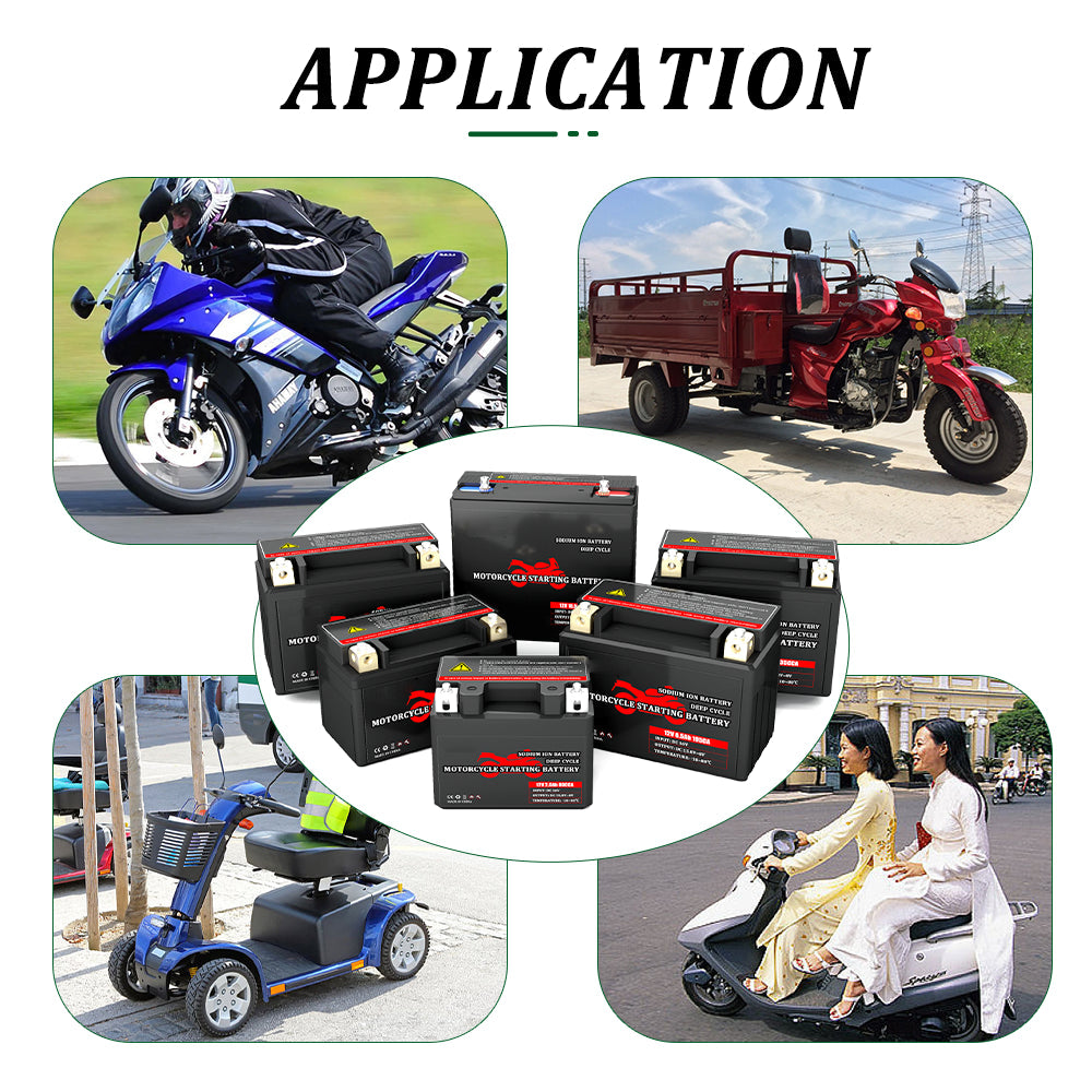 Selian 12V 6.5A Sodium-ion Battery Pack For Motorcycle Starter Long Cycle