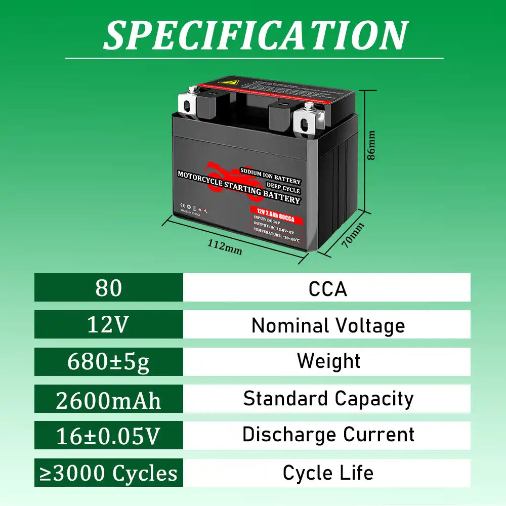 Selian 12V 2.6A Sodium-ion  Battery Pack For Solar System Scooter