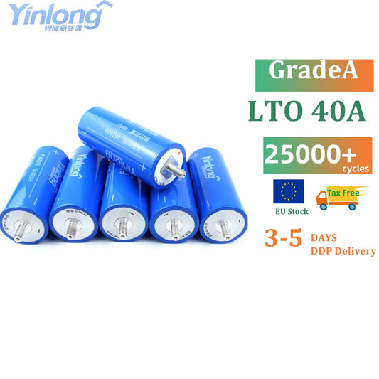 EU stock Yinlong 2.3V 40Ah LTO battery Original 25000+long cycle life LTO battery for Car Audio Power Energy