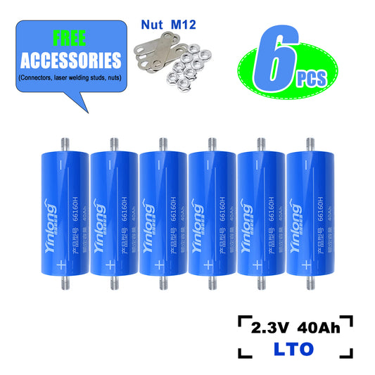 Factory price! Yinlong 2.3V 40Ah LTO battery Original Grade A 25000+ 6-24PCS For DIY pack