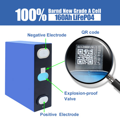 EVE 3.2V 160Ah LFPO4 battery Grade A 3.2V Lifepo4 Battery Cells for E-scooter starting power