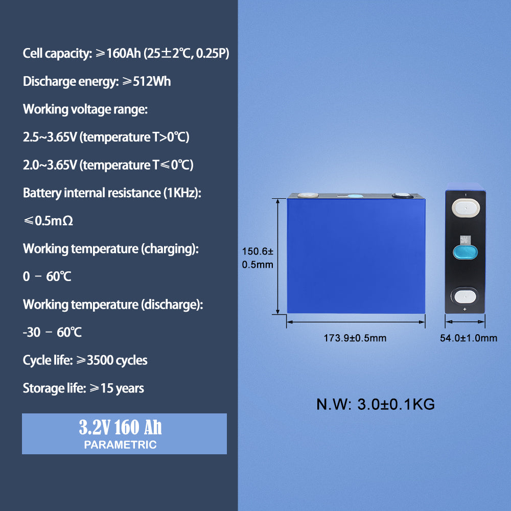 EVE 3.2V 160Ah LFPO4 battery Grade A 3.2V Lifepo4 Battery Cells for E-scooter starting power