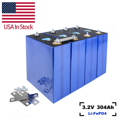 USA STOCK EVE LiFepo4 Battery 3.2V 304Ah Grade A Rechargeable Battery for DIY 12V 24V 48V 72V Pack,Solar Storage