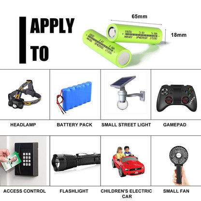 Selian 18650 3.7V 2500mAh Rechargeable Lithium-ion Batteries 1C-3C Discharge For Energy Storage Solar Battery Flashlight MIni Fan